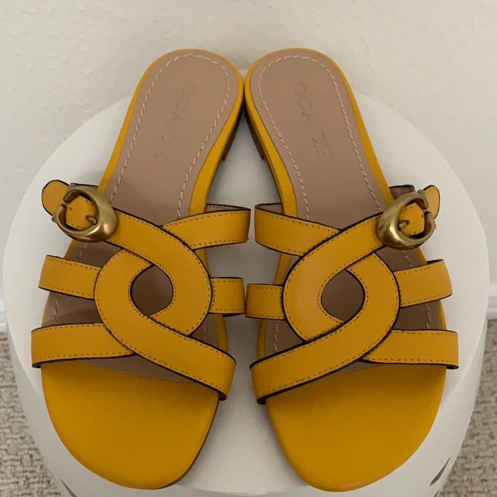 NEW Coach Leather Sandals